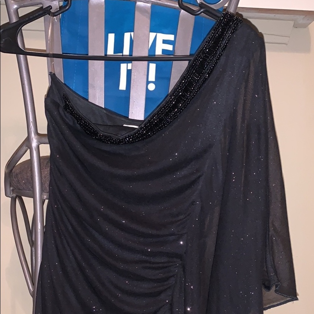 Black glitter dress